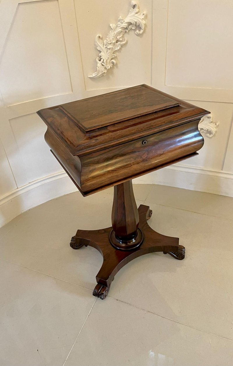 Quality Antique William IV Rosewood Work Box - Image 4